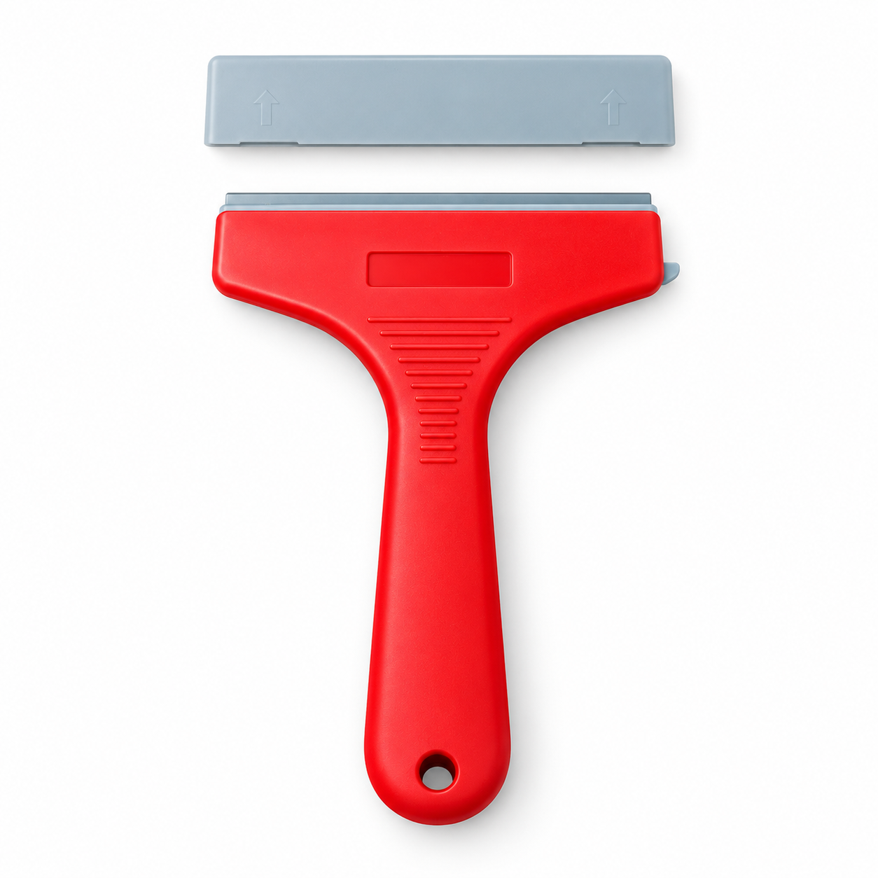 Raspador Rojo para Vidrios y Retiro de Polarizado – 10 cm