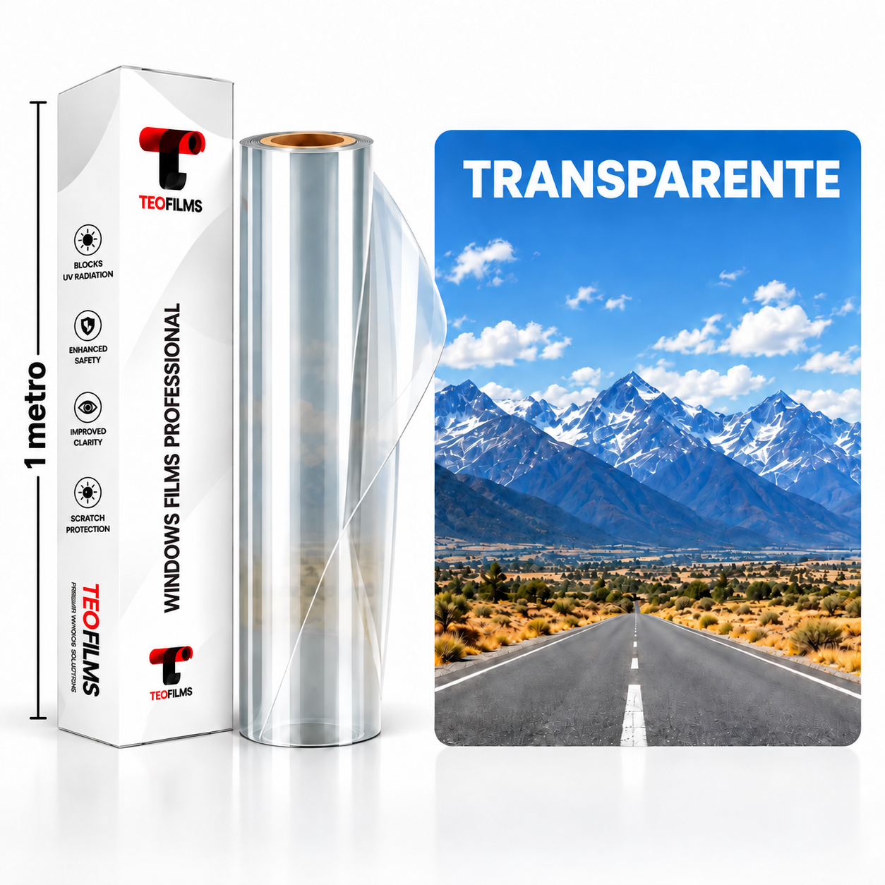 Lámina de Seguridad transparente 4 Mil de 1 mts - Imagen 2