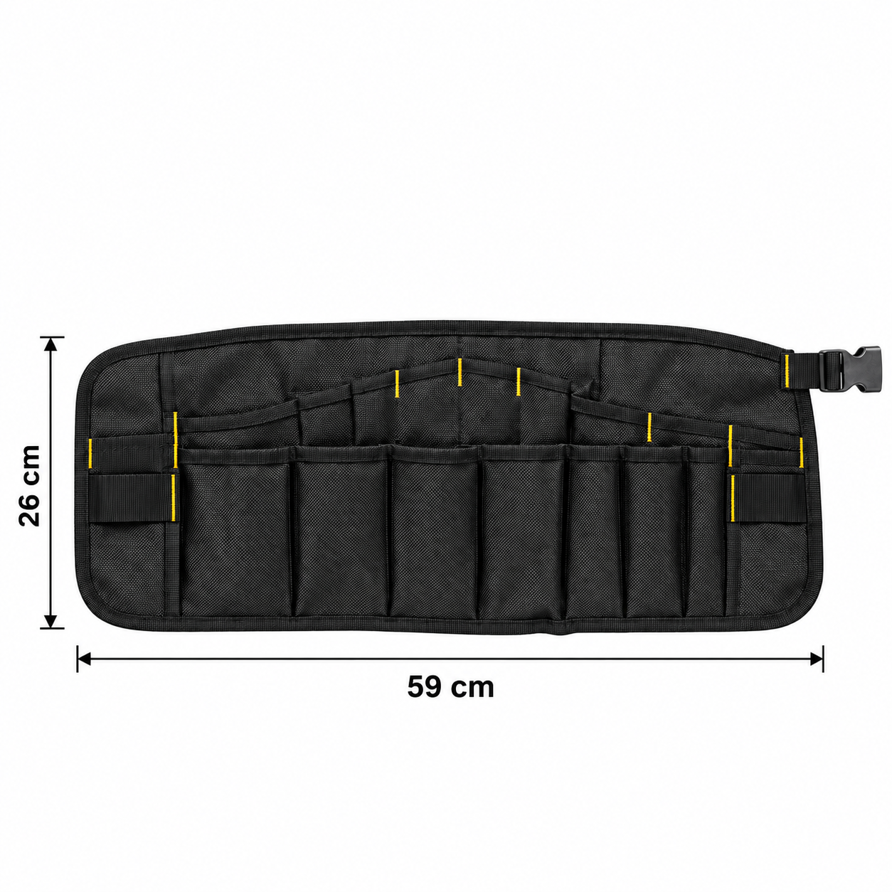 Porta Herramientas Negro 59 x 26 cm – 13 Compartimentos - Imagen 2