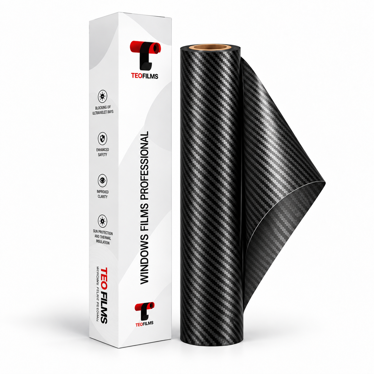 Fibra de carbono decorativa de 1.52 mts